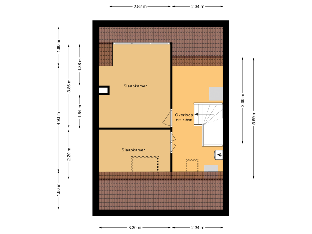 View floorplan of Tweede verdieping of Karveel 34 22