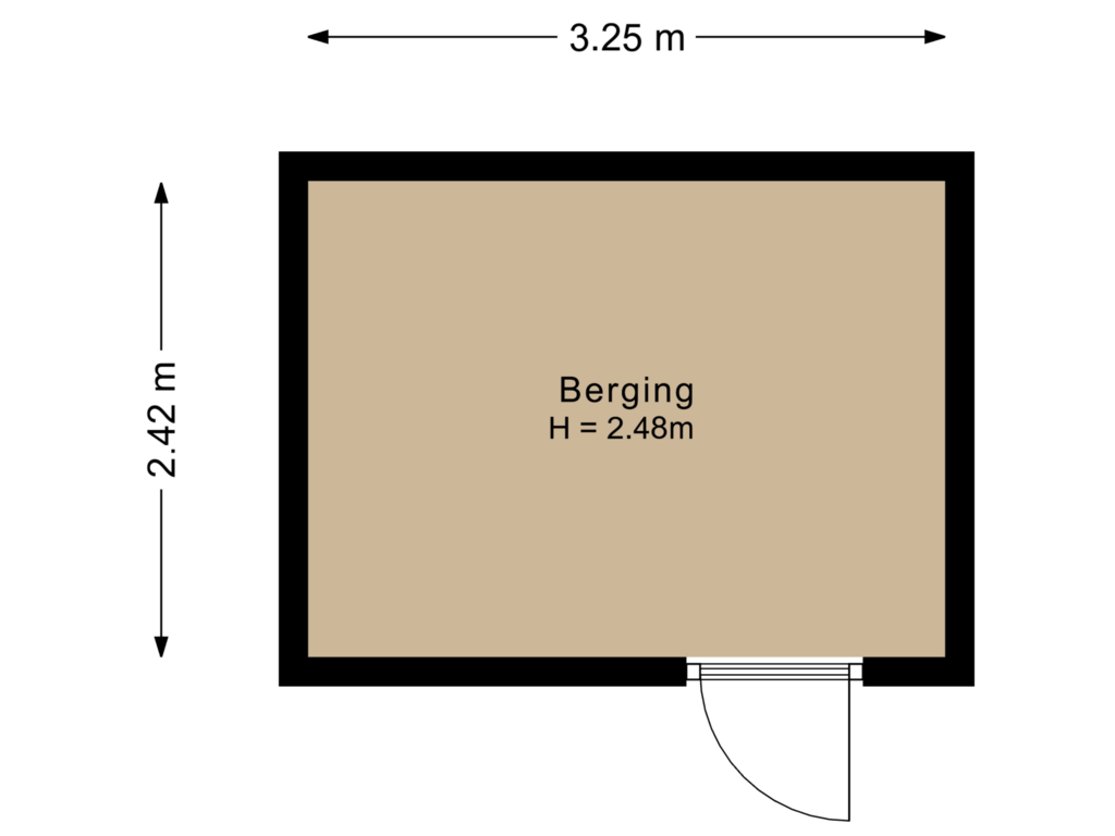 View floorplan of Berging of Karveel 34 22