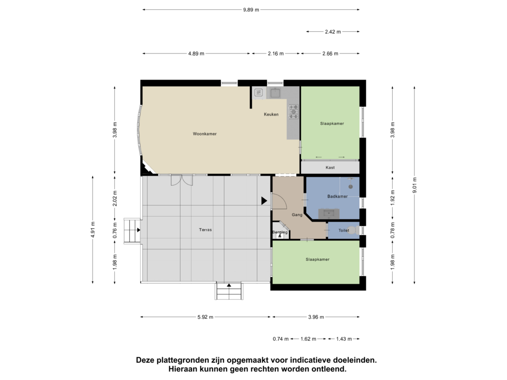 Bekijk plattegrond van Appartement van Blauwe Kampseweg 2-K36