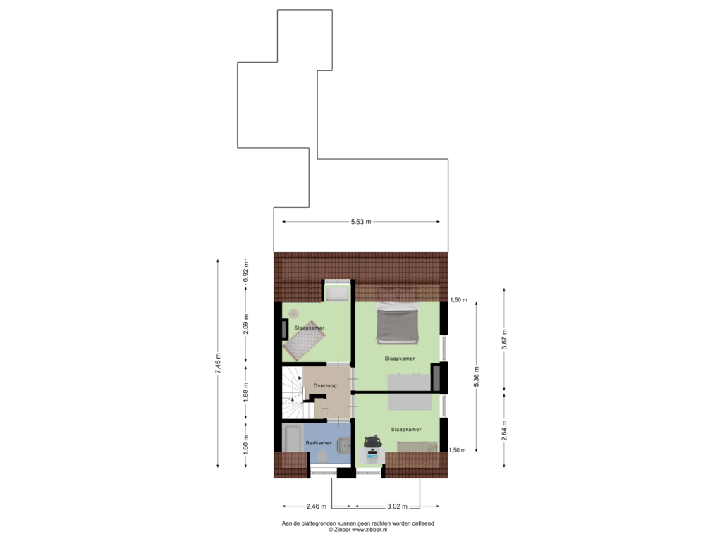 Bekijk plattegrond van Eerste verdieping van Wilhelminastraat 2