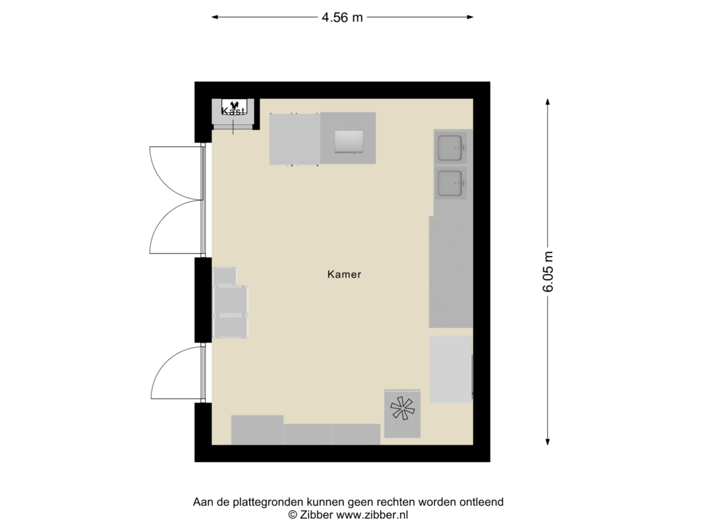 Bekijk plattegrond van Bijgebouw van Wilhelminastraat 2