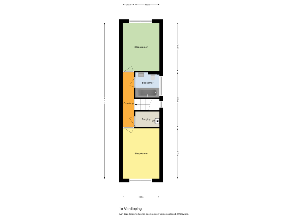 Bekijk plattegrond van 1e Verdieping van Uilenveld 130