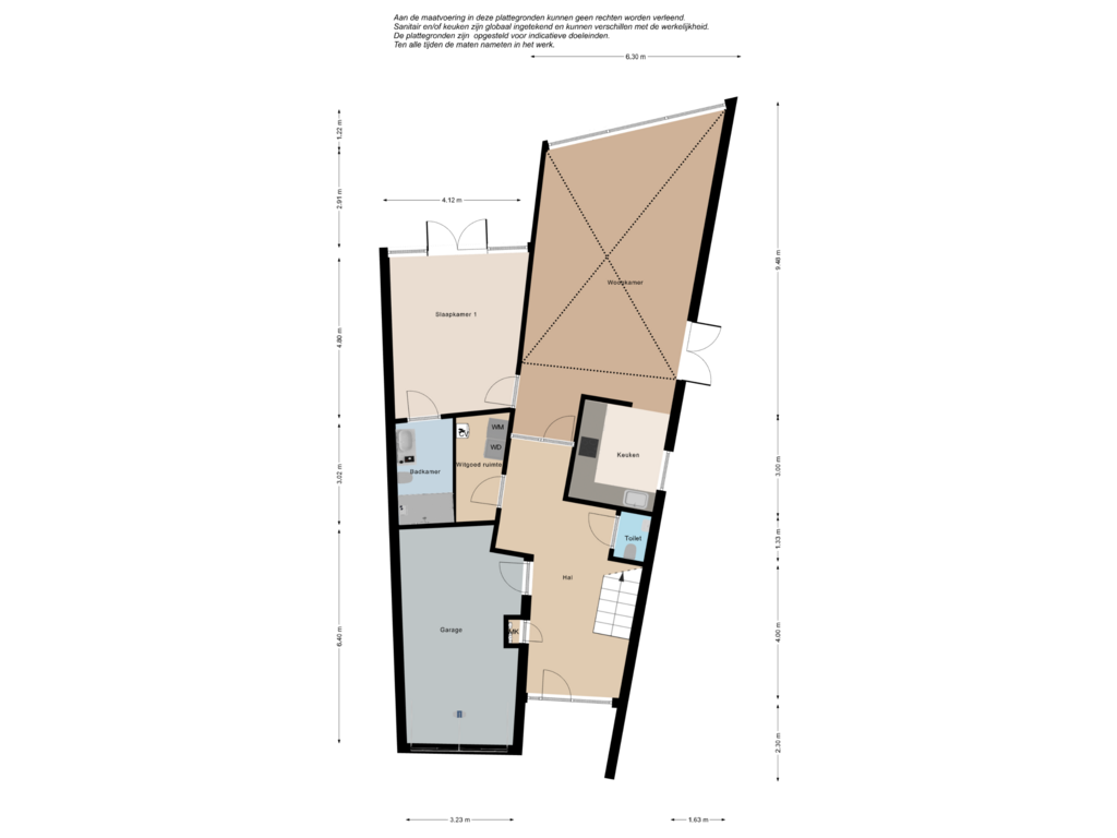 Bekijk plattegrond van Begane grond van Roemer Visscherstraat 7