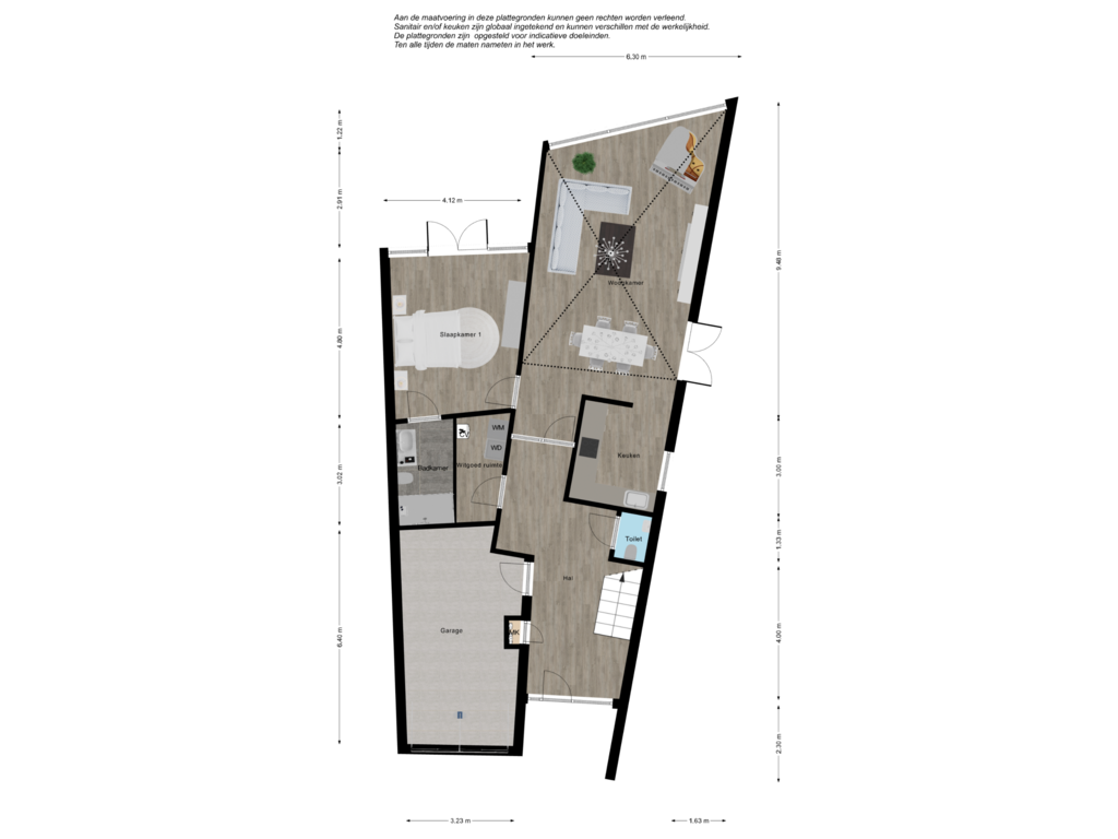 Bekijk plattegrond van Begane grond 3D van Roemer Visscherstraat 7