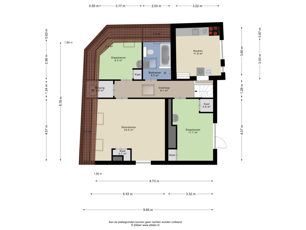 Bekijk plattegrond van Eerste Verdieping van Singelpassage 3-A