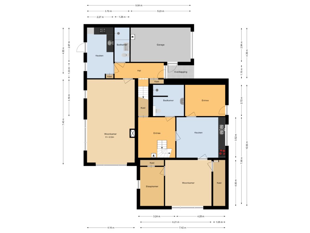 View floorplan of Begane grond of de Haar 11