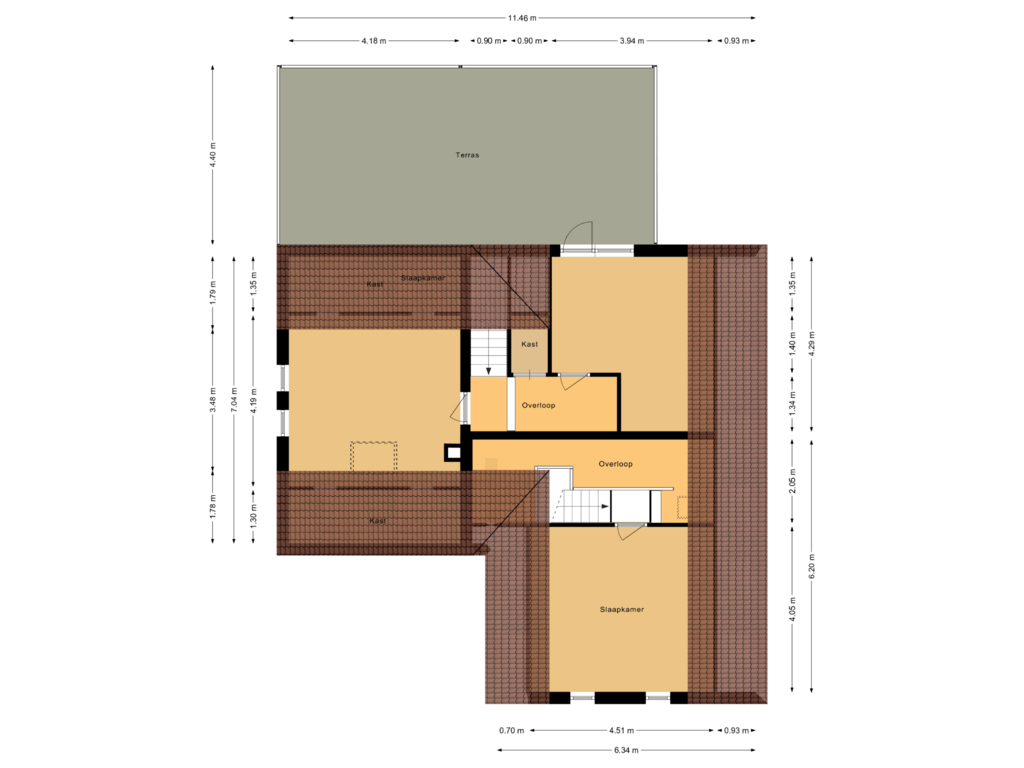 View floorplan of Eerste verdieping of de Haar 11