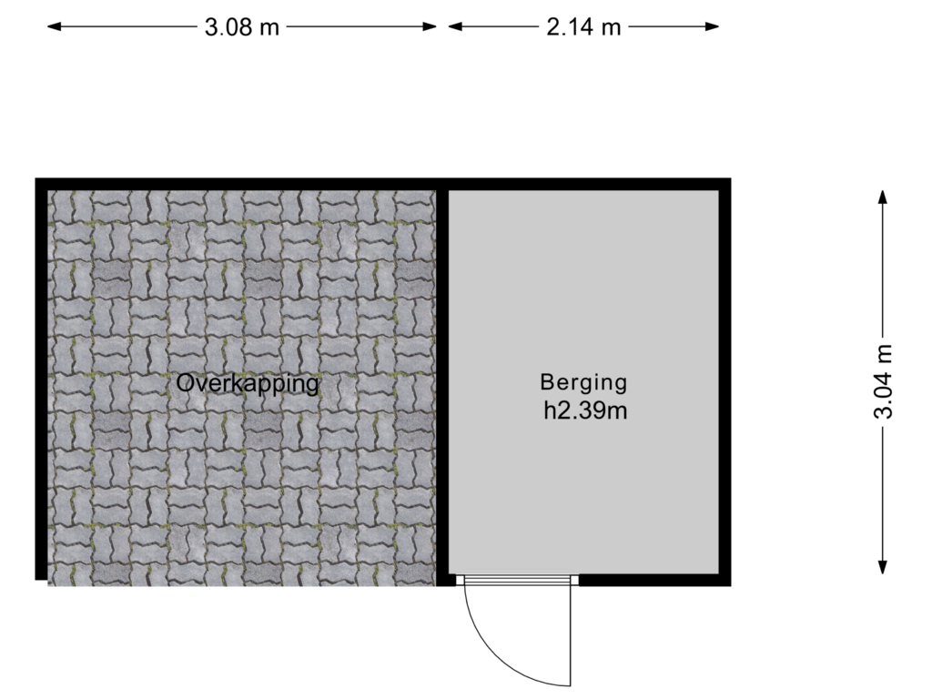 View floorplan of Berging of Roodborststraat 13