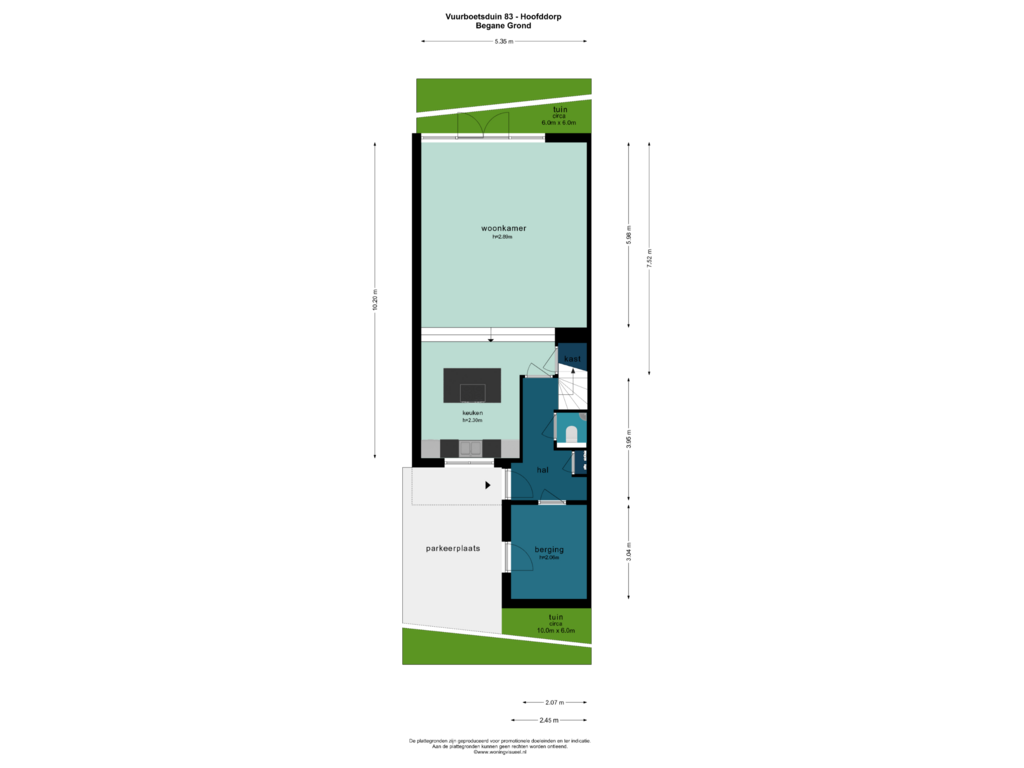 Bekijk plattegrond van BEGANE GROND van Vuurboetsduin 83