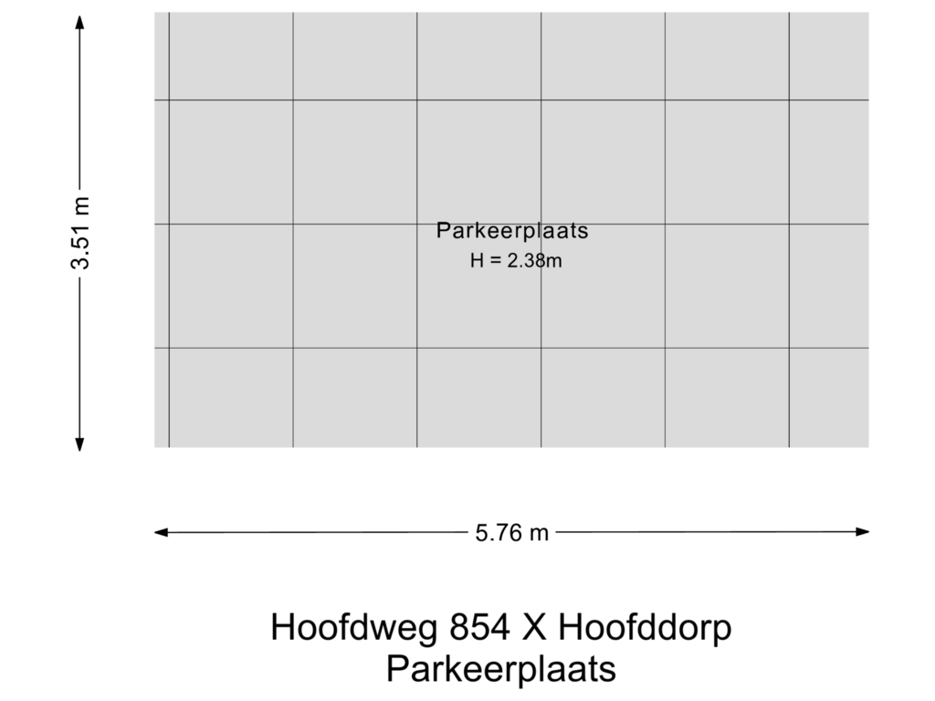 Bekijk plattegrond van Parkeerplaats van Hoofdweg 854-X