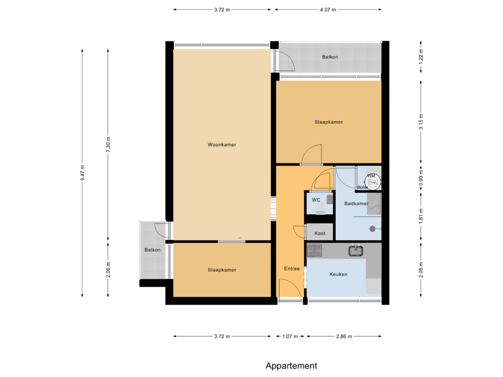 Bekijk plattegrond van Appartement van Hertogenlaan 200