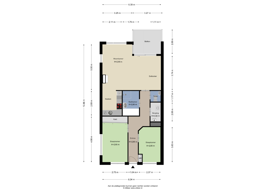 Bekijk plattegrond van Appartement van Cuypersdreef 66