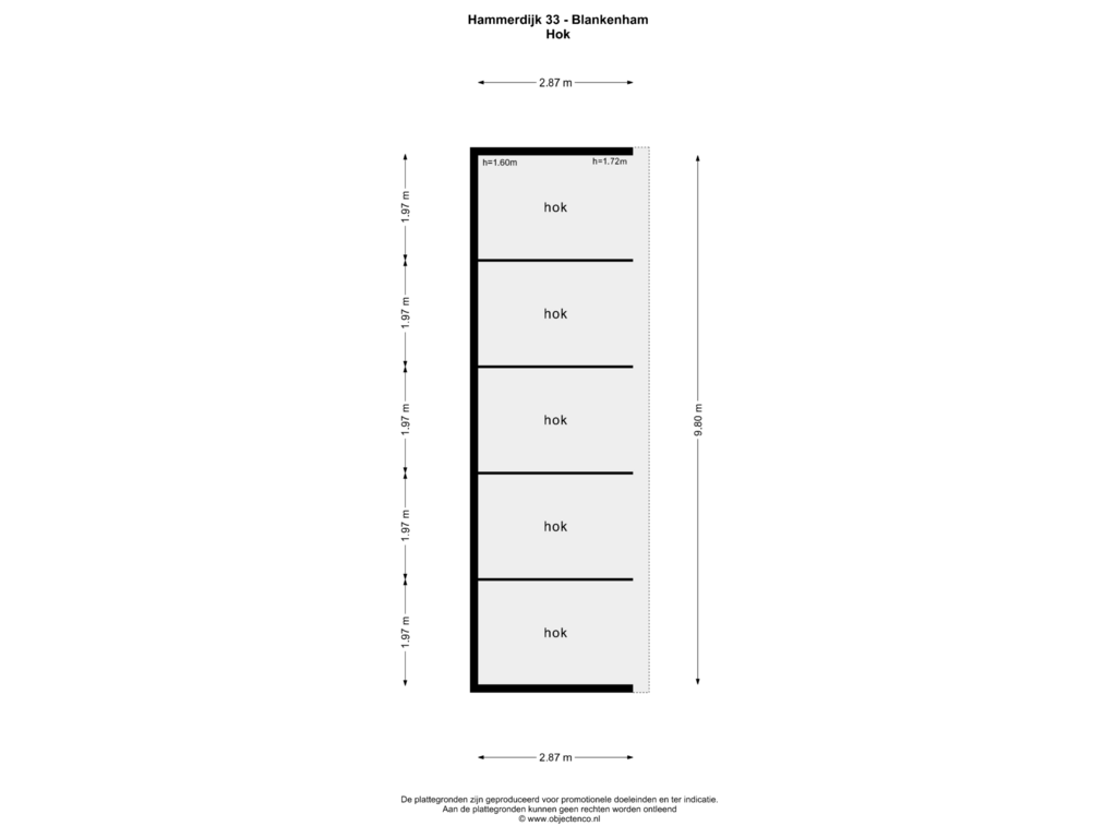 Bekijk plattegrond van Hok van Hammerdijk 33