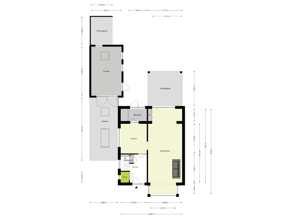 Bekijk plattegrond van Begane Grond van Wittejufferstraat 15