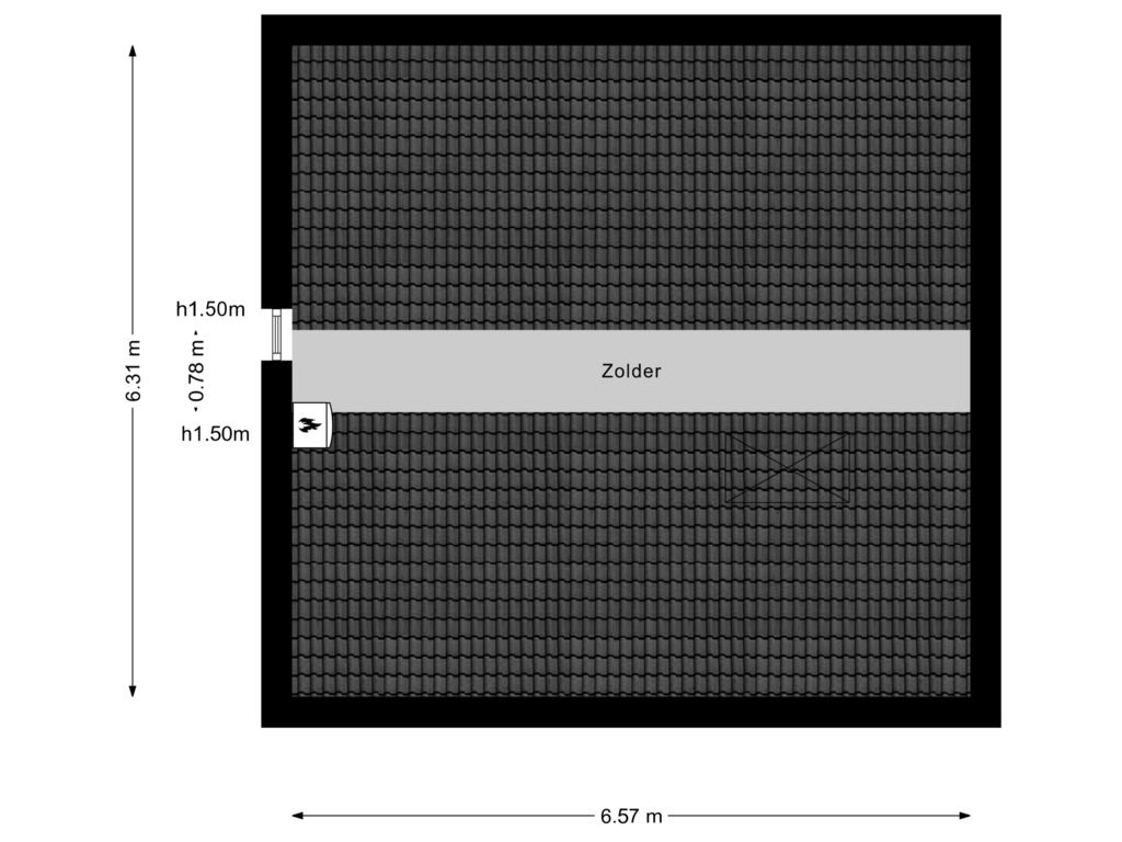 Bekijk plattegrond van 2e Verdieping van Wittejufferstraat 15