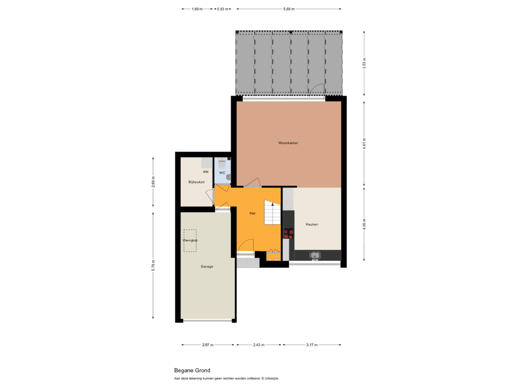 Bekijk plattegrond van Begane Grond van Kerkuil 25