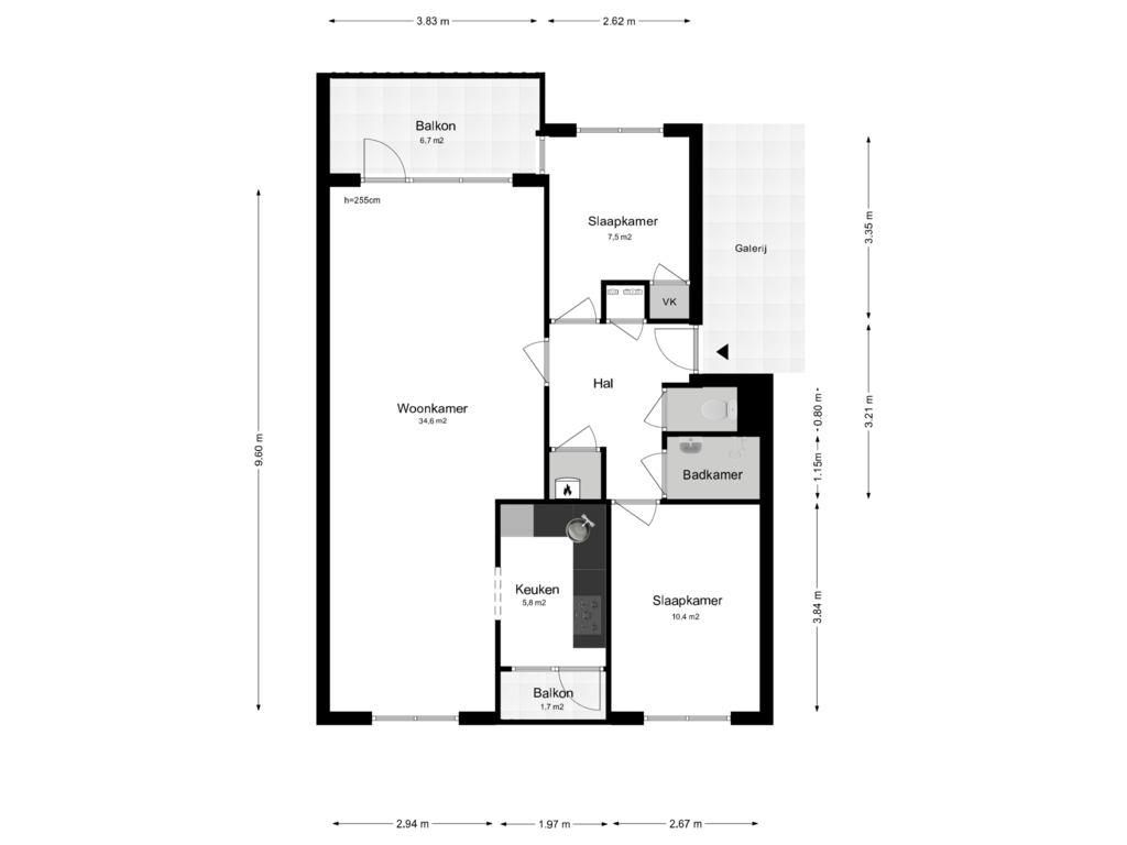 Bekijk plattegrond van Begane grond van Schuitenvoerderstraat 39