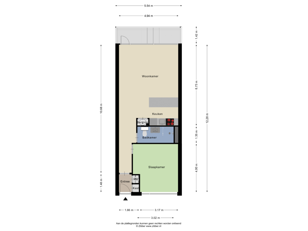 View floorplan of Appartement of Catharina van Rennesstraat 242