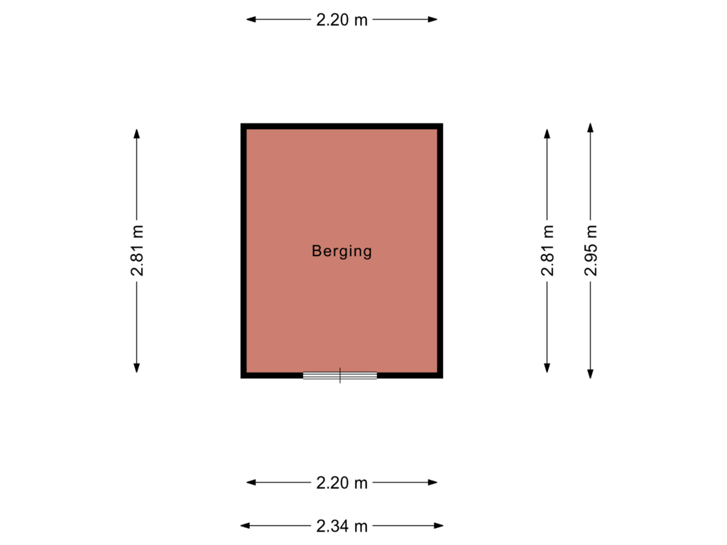 View floorplan of Berging of Salsastraat 163