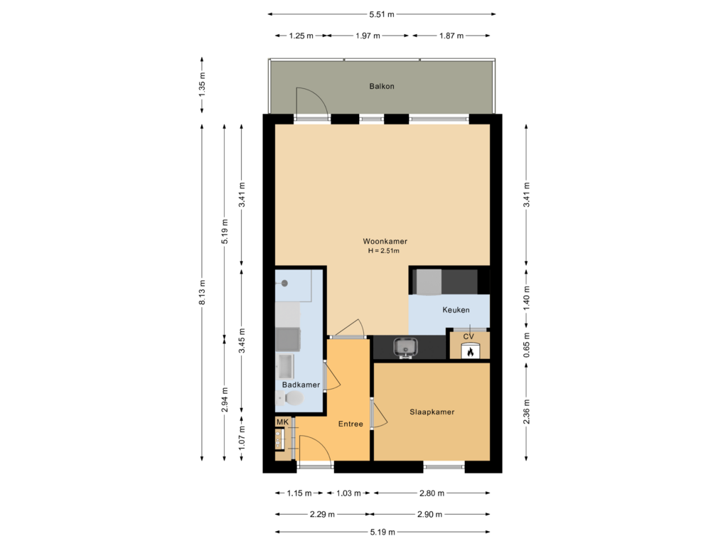 View floorplan of Appartement of Jaltadaheerd 32