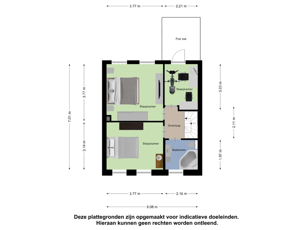 Bekijk plattegrond van Eerste Verdieping van Margrietstraat 12