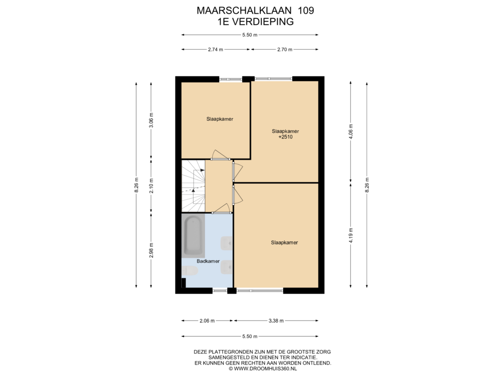 Bekijk plattegrond van 1E Verdieping van Maarschalklaan 109