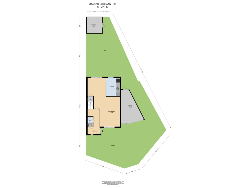 Bekijk plattegrond van Situatie van Maarschalklaan 109