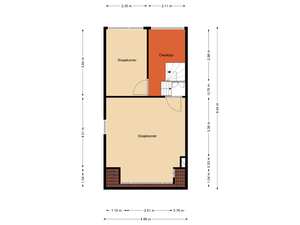 Bekijk plattegrond van Eerste verdieping van Dorpsstraat 91