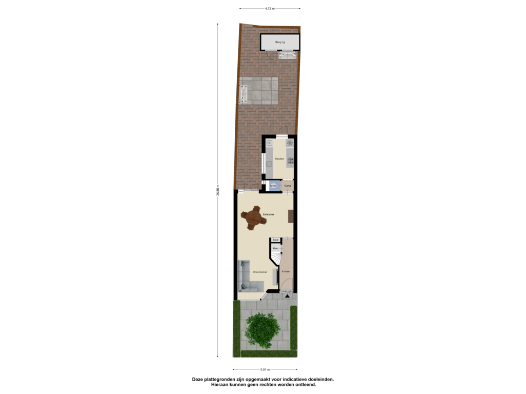 Bekijk plattegrond van Begane Grond Tuin van Pieter Brueghelstraat 1