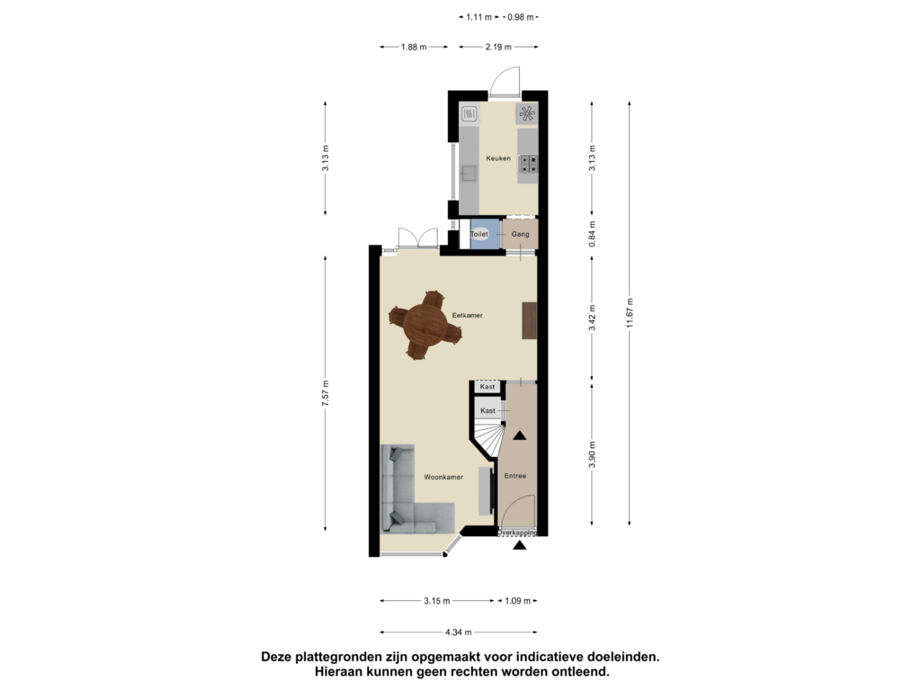 Bekijk plattegrond van Begane Grond van Pieter Brueghelstraat 1