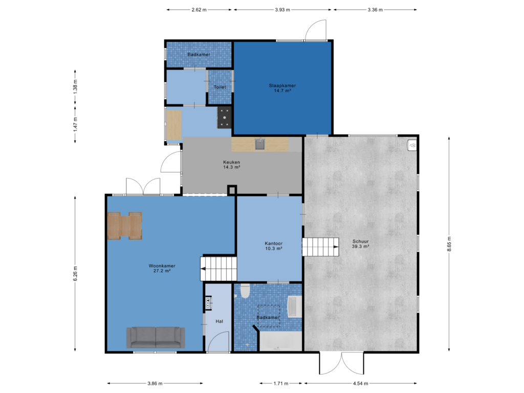 View floorplan of Begane grond of Verlorenkost 11