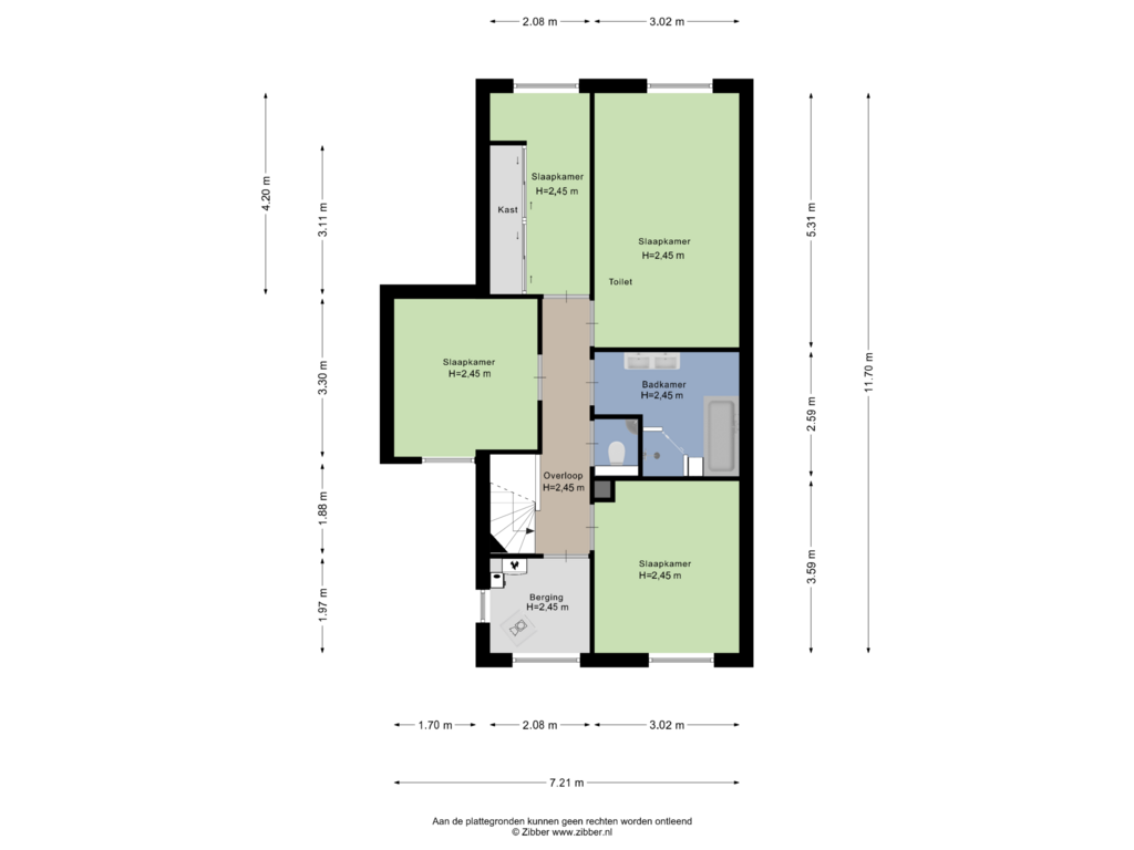 Bekijk plattegrond van Eerste Verdieping van De Bosrand 46