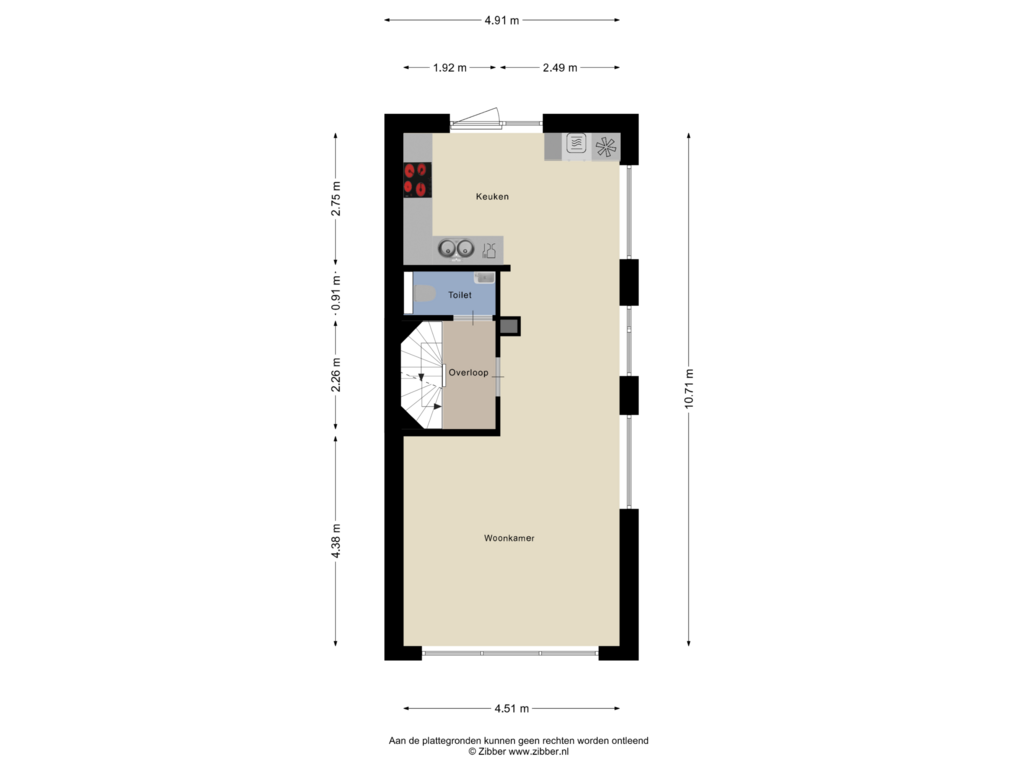 Bekijk plattegrond van Eerste verdieping van P.C.Boutensstraat 14