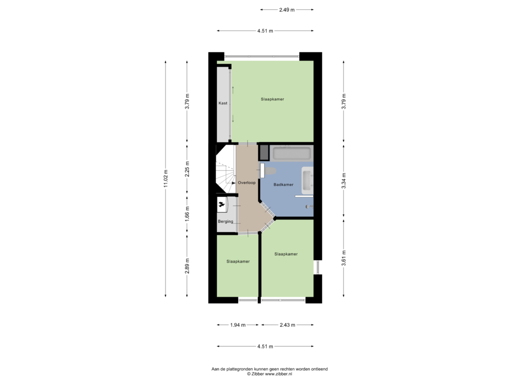 Bekijk plattegrond van Tweede verdieping van P.C.Boutensstraat 14