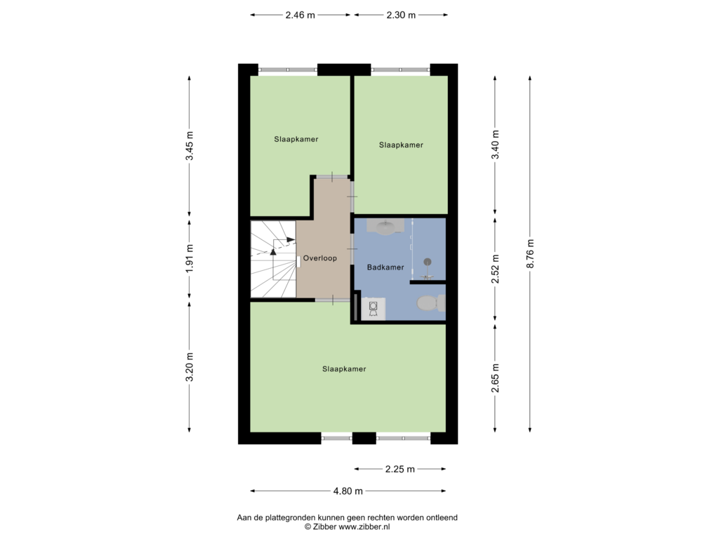 View floorplan of Eerste Verdieping of M. Trappenburgstraat 26