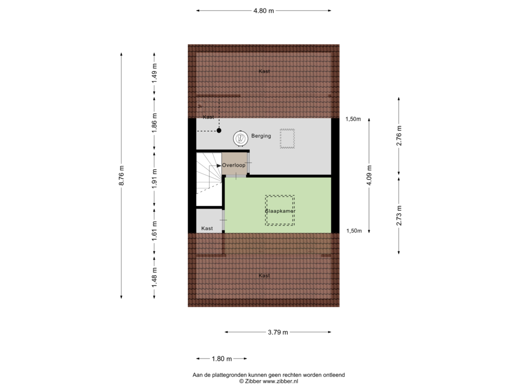 View floorplan of Tweede Verdieping of M. Trappenburgstraat 26