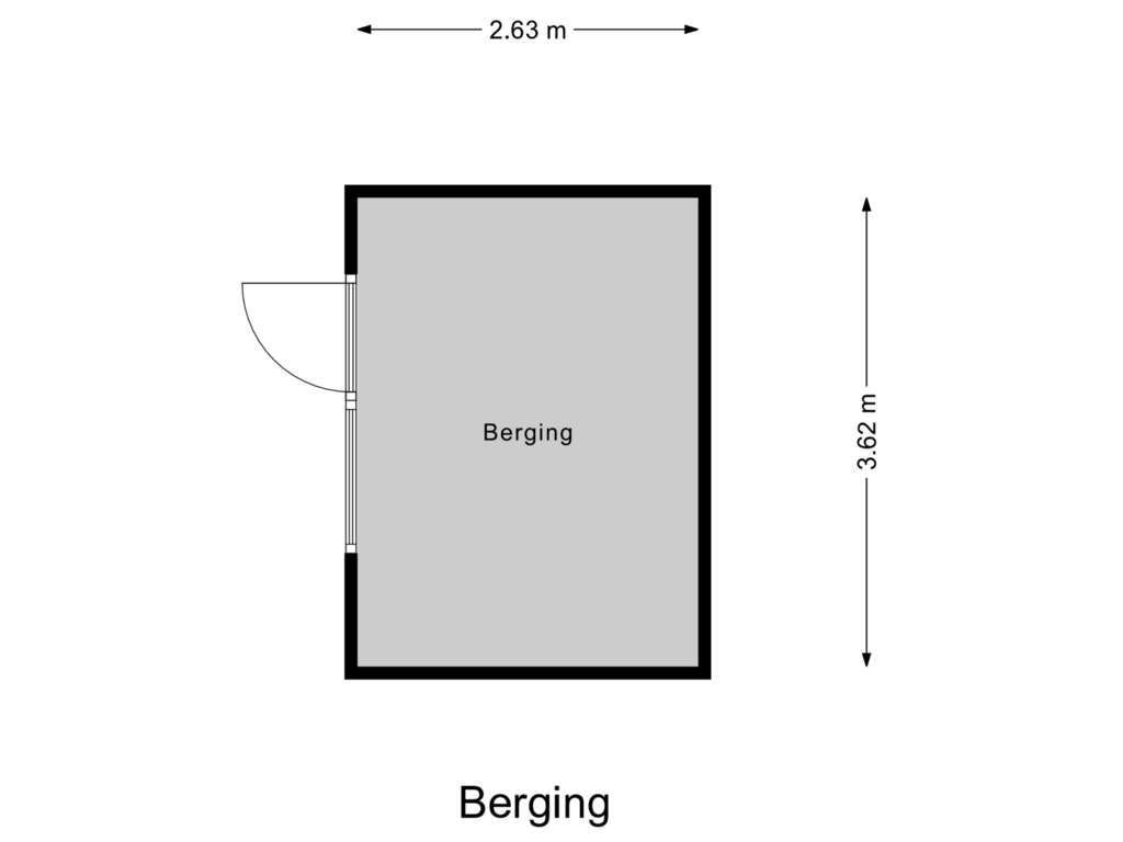 Bekijk plattegrond van Berging van Voorstad 57