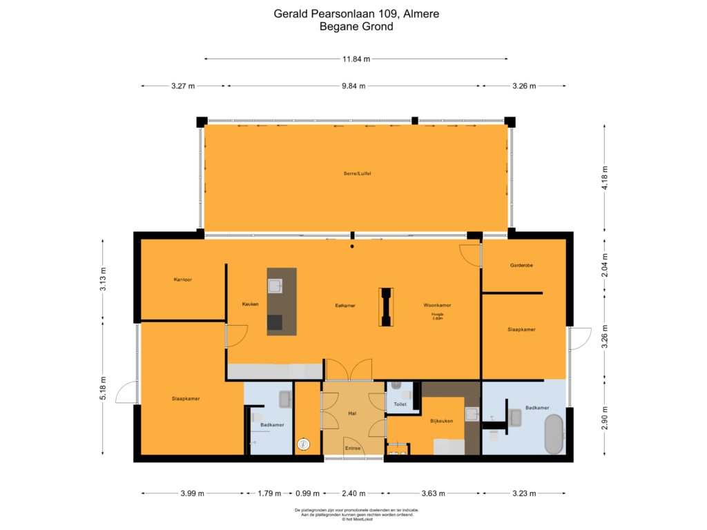 Bekijk plattegrond van Begane Grond van Gerald Pearsonlaan 109