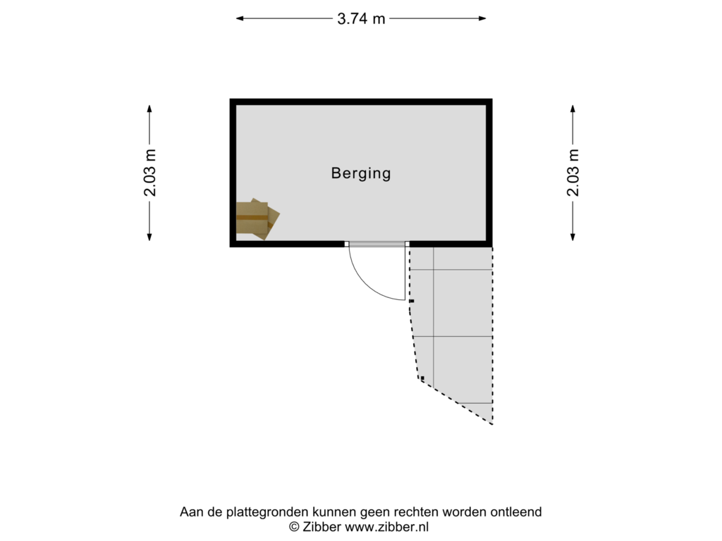 Bekijk plattegrond van Berging van Daniël Ruynemanstraat 5