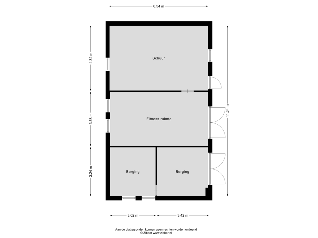 Bekijk plattegrond van Berging van Monseigneur van den Hurklaan 2