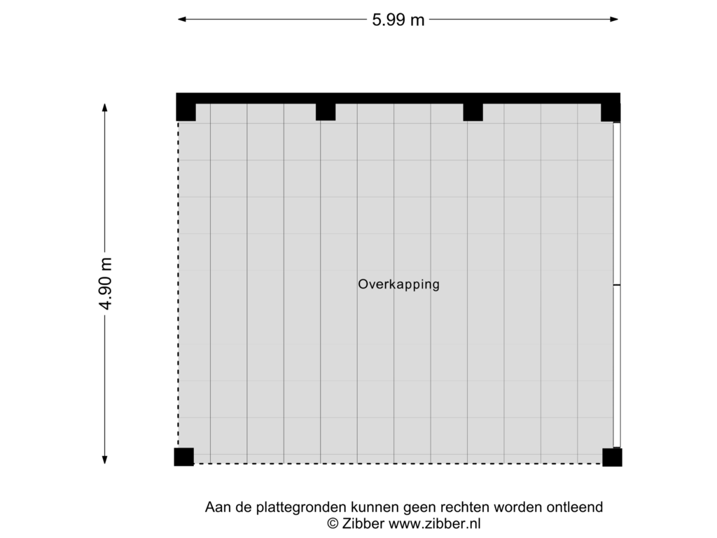 Bekijk plattegrond van Overkapping van Monseigneur van den Hurklaan 2