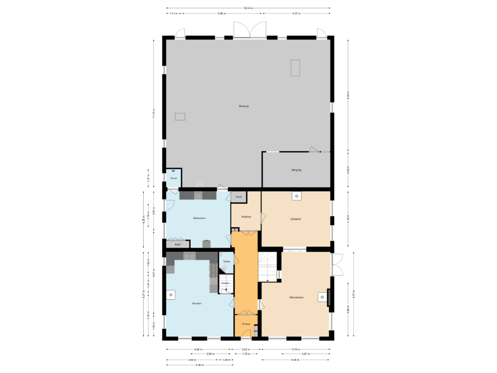 Bekijk plattegrond van Begane grond van Kerkpad 5