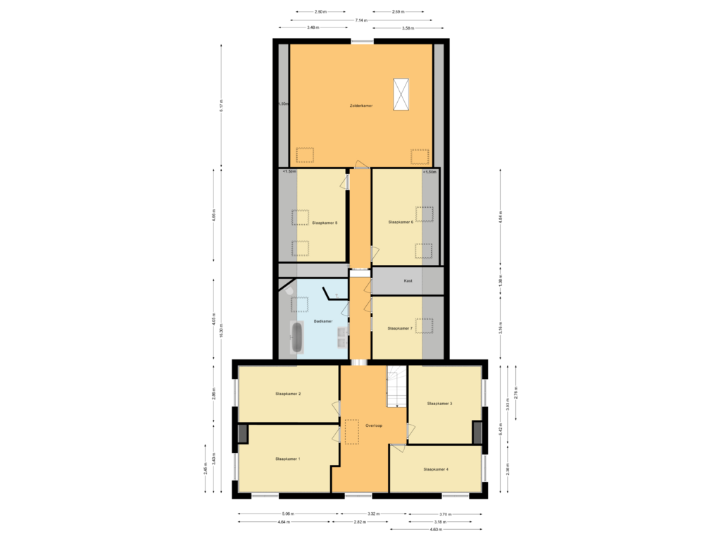 Bekijk plattegrond van Eerste verdieping van Kerkpad 5