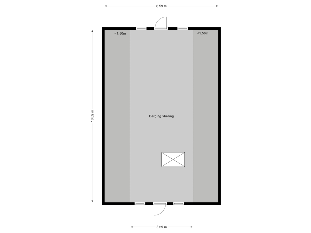 Bekijk plattegrond van Berging vliering van Kerkpad 5