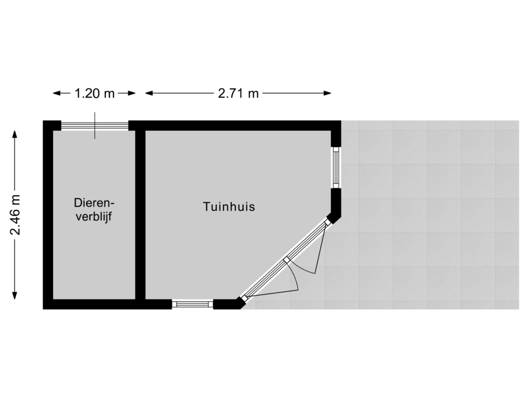 Bekijk plattegrond van Tuinhuis van Kerkpad 5