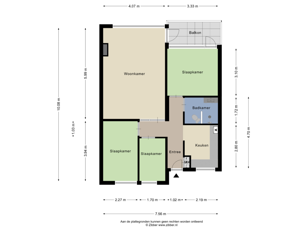 View floorplan of Appartement of Bunchestraat 65