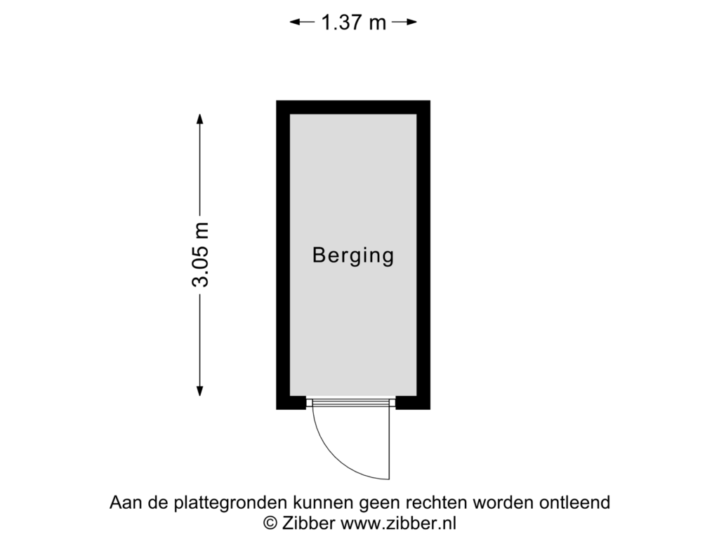 View floorplan of Berging of Bunchestraat 65