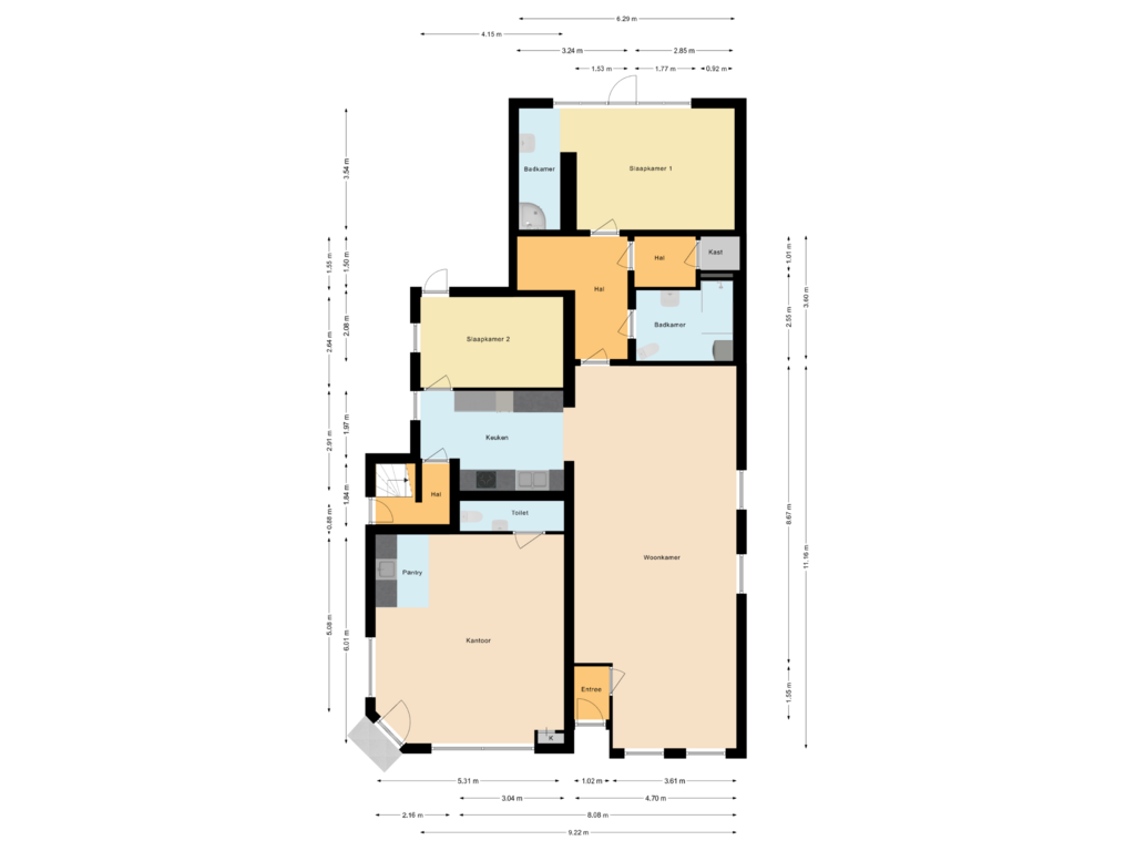 Bekijk plattegrond van Begane Grond van Oosterhoutstraat 11