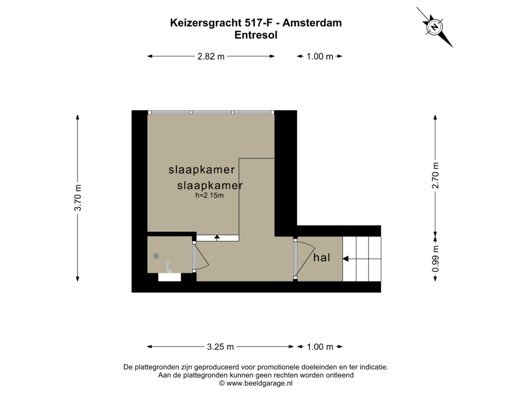 Bekijk plattegrond van ENTRESOL van Keizersgracht 517-F