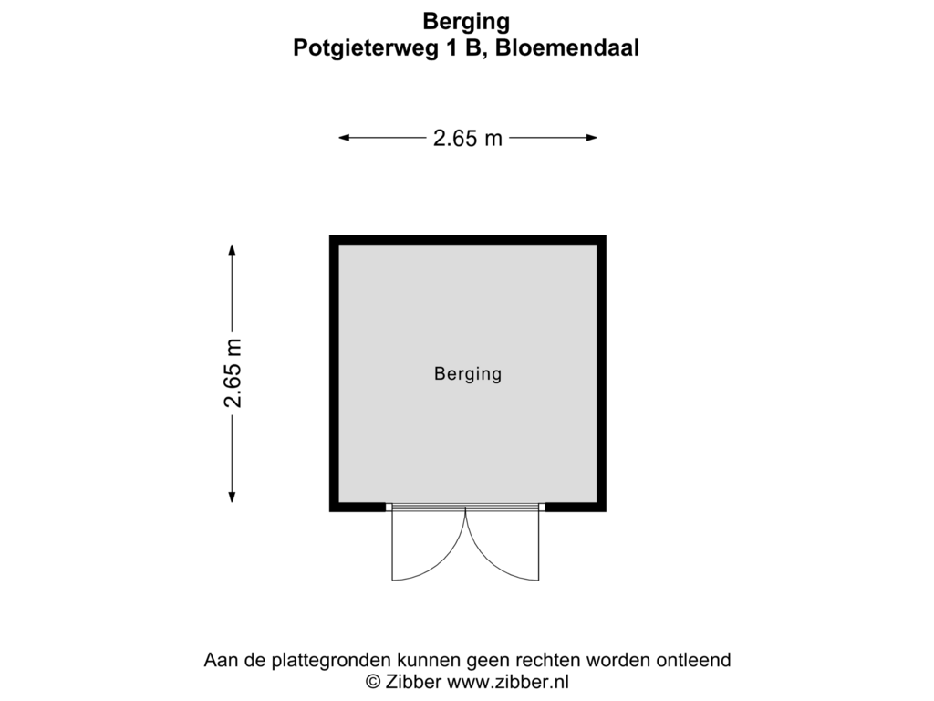 Bekijk plattegrond van Berging van Potgieterweg 1-B